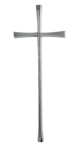 Krzyż nagrobny - na pomnik 50 cm bez pasyjki (chromowany)