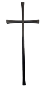 Krzyż nagrobny prosty na pomnik 50 cm (czarny) aluminium