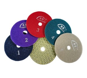 Zestaw tarcze polerskie 100 mm - gran. 1-2-3-4-5 DRY  