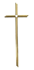 Krzyż nagrobny - na pomnik 40 cm KR (jasne złoto)