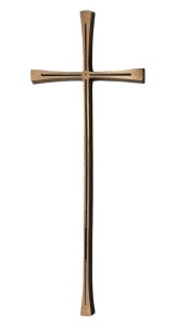 Krzyż nagrobny- na pomnik 29 cm bez pasyjki (brąz)