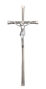 Krzyż nagrobny - na pomnik 50 cm z pasyjką (aluminium)