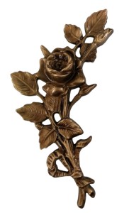 Róża nagrobna - brąz 18 cm prawa