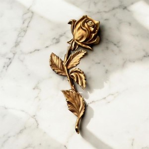 Róża nagrobna - na pomnik 30 cm prawa (brąz)